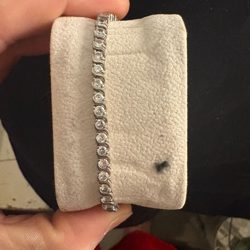 Elegant Silver Tennis Bracelet